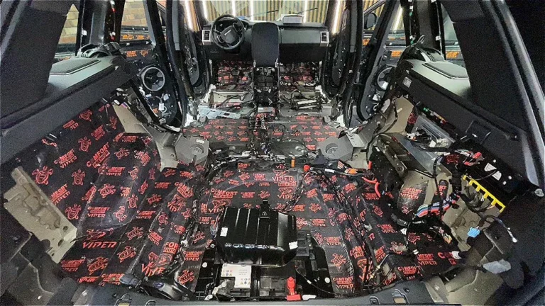 Шумоизоляция Range Rover Sport пол 2